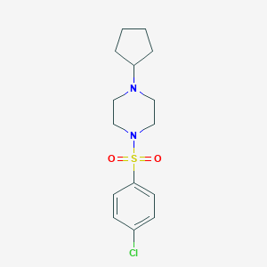 molecular formula C15H21ClN2O2S B248756 1-[(4-Chlorophenyl)sulfonyl]-4-cyclopentylpiperazine 