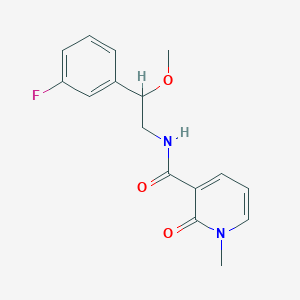 molecular formula C16H17FN2O3 B2487561 N-(2-(3-fluorophenyl)-2-methoxyethyl)-1-methyl-2-oxo-1,2-dihydropyridine-3-carboxamide CAS No. 1705100-08-8