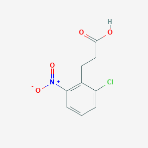 molecular formula C9H8ClNO4 B2487567 3-(2-氯-6-硝基苯基)丙酸 CAS No. 1480997-68-9