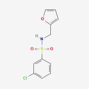 molecular formula C11H10ClNO3S B2487568 3-chloro-N-(furan-2-ylméthyl)benzènesulfonamide CAS No. 670271-79-1