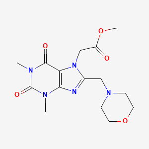 methyl [1,3-dimethyl-8-(morpholin-4-ylmethyl)-2,6-dioxo-1,2,3,6-tetrahydro-7H-purin-7-yl]acetate