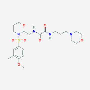 N1-((3-((4-methoxy-3-methylphenyl)sulfonyl)-1,3-oxazinan-2-yl)methyl)-N2-(3-morpholinopropyl)oxalamide