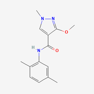 molecular formula C14H17N3O2 B2487579 N-(2,5-ジメチルフェニル)-3-メトキシ-1-メチル-1H-ピラゾール-4-カルボキサミド CAS No. 1014045-68-1