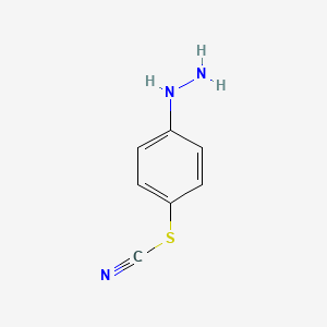 molecular formula C7H7N3S B2487580 (4-硫氰基苯基)肼 CAS No. 74411-22-6