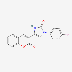 1-(4-fluorophenyl)-4-(2-oxo-2H-chromen-3-yl)-2,3-dihydro-1H-imidazol-2-one