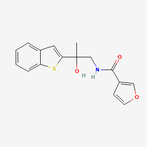 molecular formula C16H15NO3S B2487597 N-(2-(苯并[b]噻吩-2-基)-2-羟基丙基)呋喃-3-甲酰胺 CAS No. 2034471-54-8