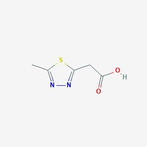 molecular formula C5H6N2O2S B2487599 2-(5-Methyl-1,3,4-thiadiazol-2-yl)acetic acid CAS No. 27349-42-4