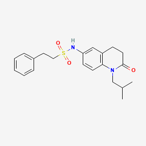 molecular formula C21H26N2O3S B2487607 N-(1-异丁基-2-氧代-1,2,3,4-四氢喹啉-6-基)-2-苯基乙磺酰胺 CAS No. 941955-58-4