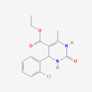 molecular formula C14H15ClN2O3 B2487615 乙酸4-(2-氯苯基)-6-甲基-2-氧代-1,2,3,4-四氢嘧啶-5-基酯 CAS No. 17994-63-7