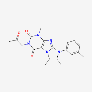 molecular formula C20H21N5O3 B2487616 4,7,8-三甲基-6-(3-甲基苯基)-2-(2-氧代丙基)嘌呤并[7,8-a]咪唑-1,3-二酮 CAS No. 876670-29-0