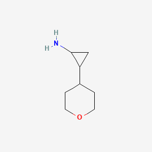 molecular formula C8H15NO B2487624 2-(Oxan-4-yl)cyclopropan-1-amine CAS No. 1251104-77-4