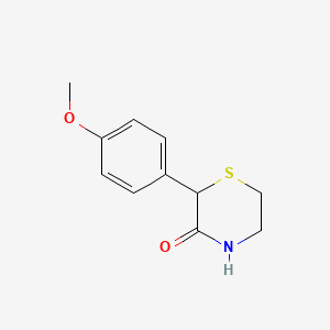 molecular formula C11H13NO2S B2487626 2-(4-Methoxyphenyl)thiomorpholin-3-one CAS No. 123828-28-4