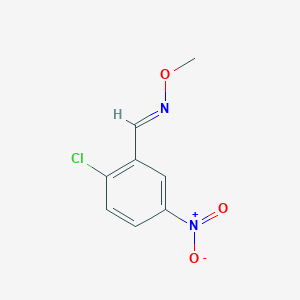 molecular formula C8H7ClN2O3 B2487631 2-chloro-5-nitrobenzenecarbaldehyde O-methyloxime CAS No. 111284-63-0
