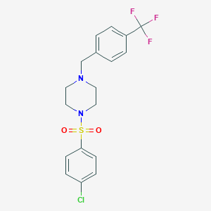 1-[(4-Chlorophenyl)sulfonyl]-4-[4-(trifluoromethyl)benzyl]piperazine