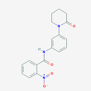 molecular formula C18H17N3O4 B2487645 2-nitro-N-(3-(2-oxopiperidin-1-yl)phenyl)benzamide CAS No. 941979-07-3