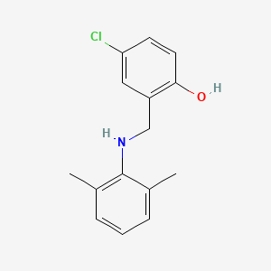 molecular formula C15H16ClNO B2487658 4-Chloro-2-{[(2,6-dimethylphenyl)amino]methyl}phenol CAS No. 1232694-05-1