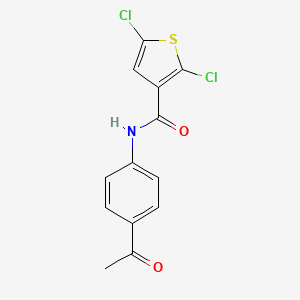 molecular formula C13H9Cl2NO2S B2487686 N-(4-acetylphenyl)-2,5-dichlorothiophene-3-carboxamide CAS No. 393838-52-3
