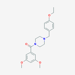 molecular formula C22H28N2O4 B248769 1-(3,5-Dimethoxybenzoyl)-4-(4-ethoxybenzyl)piperazine 