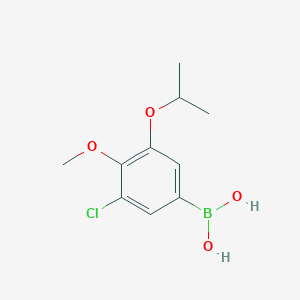 molecular formula C10H14BClO4 B2487691 3-Chloro-5-isopropoxy-4-methoxyphenylboronic acid CAS No. 2096331-35-8