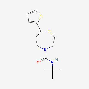 molecular formula C14H22N2OS2 B2487694 N-(叔丁基)-7-(噻吩-2-基)-1,4-噻吩-4-甲酰胺 CAS No. 1704637-46-6