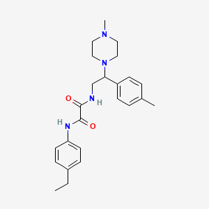 molecular formula C24H32N4O2 B2487705 N1-(4-乙基苯基)-N2-(2-(4-甲基哌啶-1-基)-2-(对甲苯基)乙基)草酰胺 CAS No. 898432-50-3