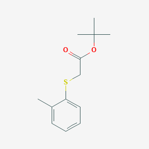 molecular formula C13H18O2S B2487723 叔丁基 2-(2-甲基苯基)硫代乙酸酯 CAS No. 1467291-72-0