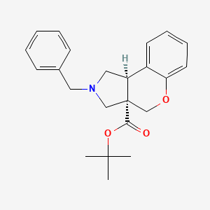 B2487740 Tert-butyl (3aS,9bS)-2-benzyl-1,3,4,9b-tetrahydrochromeno[3,4-c]pyrrole-3a-carboxylate CAS No. 2230799-06-9