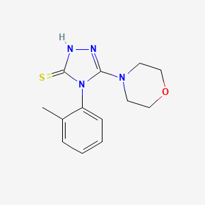 molecular formula C13H16N4OS B2487761 4-(2-甲基苯基)-5-(吗啉-4-基)-4H-1,2,4-三唑-3-硫醇 CAS No. 847744-14-3