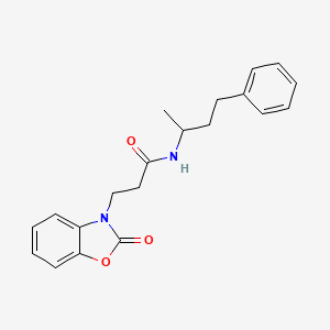 B2487765 3-(2-oxobenzo[d]oxazol-3(2H)-yl)-N-(4-phenylbutan-2-yl)propanamide CAS No. 853751-88-9