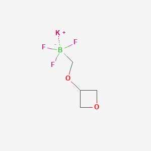 molecular formula C4H7BF3KO2 B2487788 钾;三氟(氧杂环戊烷-3-基氧甲基)硼酰胺 CAS No. 1445847-97-1