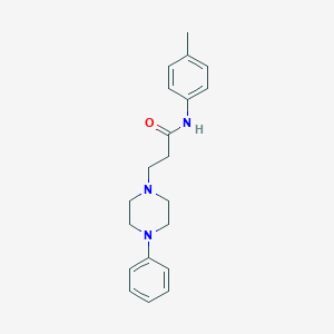 molecular formula C20H25N3O B248779 N-(4-methylphenyl)-3-(4-phenylpiperazin-1-yl)propanamide 