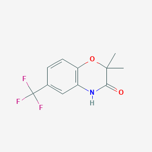 molecular formula C11H10F3NO2 B2487807 2,2-二甲基-6-(三氟甲基)-2H-苯并[b][1,4]噁嗪-3(4H)-酮 CAS No. 1517344-87-4
