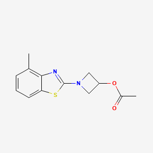 B2487813 1-(4-Methylbenzo[d]thiazol-2-yl)azetidin-3-yl acetate CAS No. 1396628-09-3