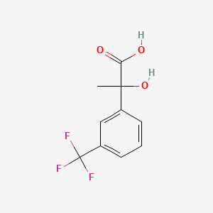 molecular formula C10H9F3O3 B2487872 2-Hydroxy-2-[3-(trifluoromethyl)phenyl]propanoic acid CAS No. 3259-38-9