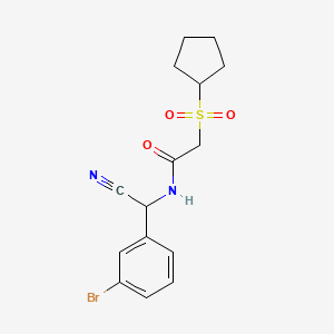 N-[(3-bromophenyl)(cyano)methyl]-2-(cyclopentanesulfonyl)acetamide