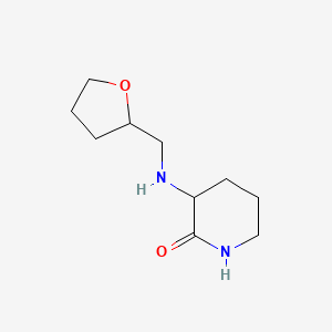 molecular formula C10H18N2O2 B2487885 3-{[(Oxolan-2-yl)methyl]amino}piperidin-2-one CAS No. 1247216-37-0