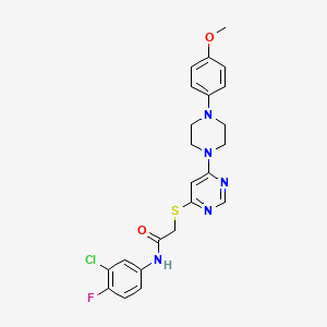 molecular formula C23H23ClFN5O2S B2487891 N-环己基-4-[2-(2-乙基-3H-咪唑并[4,5-b]吡啶-3-基)乙基]哌嗪-1-甲酰胺 CAS No. 1251671-77-8