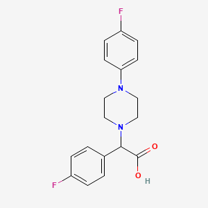 2-(4-Fluorophenyl)-2-(4-(4-fluorophenyl)piperazin-1-yl)acetic acid