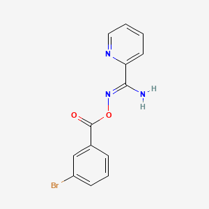 molecular formula C13H10BrN3O2 B2487896 (Z)-N'-((3-bromobenzoyl)oxy)picolinimidamide CAS No. 425616-85-9