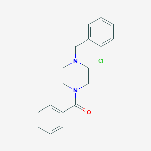 molecular formula C18H19ClN2O B248790 1-Benzoyl-4-(2-chlorobenzyl)piperazine 