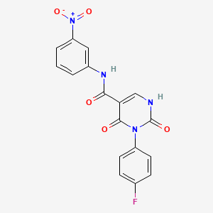 molecular formula C17H11FN4O5 B2487900 3-(4-fluorophenyl)-N-(3-nitrophenyl)-2,4-dioxo-1,2,3,4-tetrahydropyrimidine-5-carboxamide CAS No. 887899-33-4