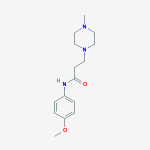 molecular formula C15H23N3O2 B248792 N-(4-methoxyphenyl)-3-(4-methylpiperazin-1-yl)propanamide 