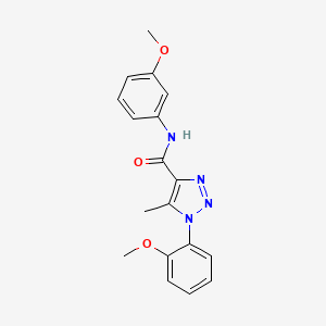 molecular formula C18H18N4O3 B2487923 1-(2-甲氧基苯基)-N-(3-甲氧基苯基)-5-甲基-1H-1,2,3-三唑-4-甲酰胺 CAS No. 871323-43-2