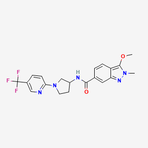 3-methoxy-2-methyl-N-(1-(5-(trifluoromethyl)pyridin-2-yl)pyrrolidin-3-yl)-2H-indazole-6-carboxamide