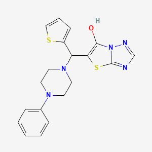 5-[(4-Phenyl-1-piperazinyl)-thiophen-2-ylmethyl]-6-thiazolo[3,2-b][1,2,4]triazolol