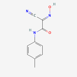 molecular formula C10H9N3O2 B2487936 (2E)-2-cyano-2-hydroxyimino-N-(4-methylphenyl)acetamide CAS No. 1263303-93-0