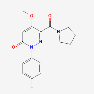 2-(4-Fluorophenyl)-5-methoxy-6-(pyrrolidine-1-carbonyl)pyridazin-3-one