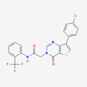 2-[7-(4-chlorophenyl)-4-oxothieno[3,2-d]pyrimidin-3(4H)-yl]-N-[2-(trifluoromethyl)phenyl]acetamide