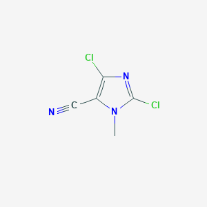 molecular formula C5H3Cl2N3 B2487942 2,5-二氯-3-甲基咪唑-4-碳腈 CAS No. 2113528-99-5