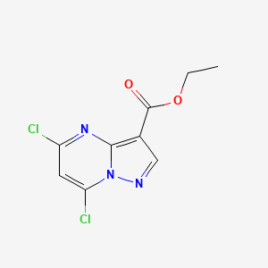 molecular formula C9H7Cl2N3O2 B2487948 乙酸-5,7-二氯吡唑并[1,5-A]嘧啶-3-羧酯 CAS No. 940284-55-9